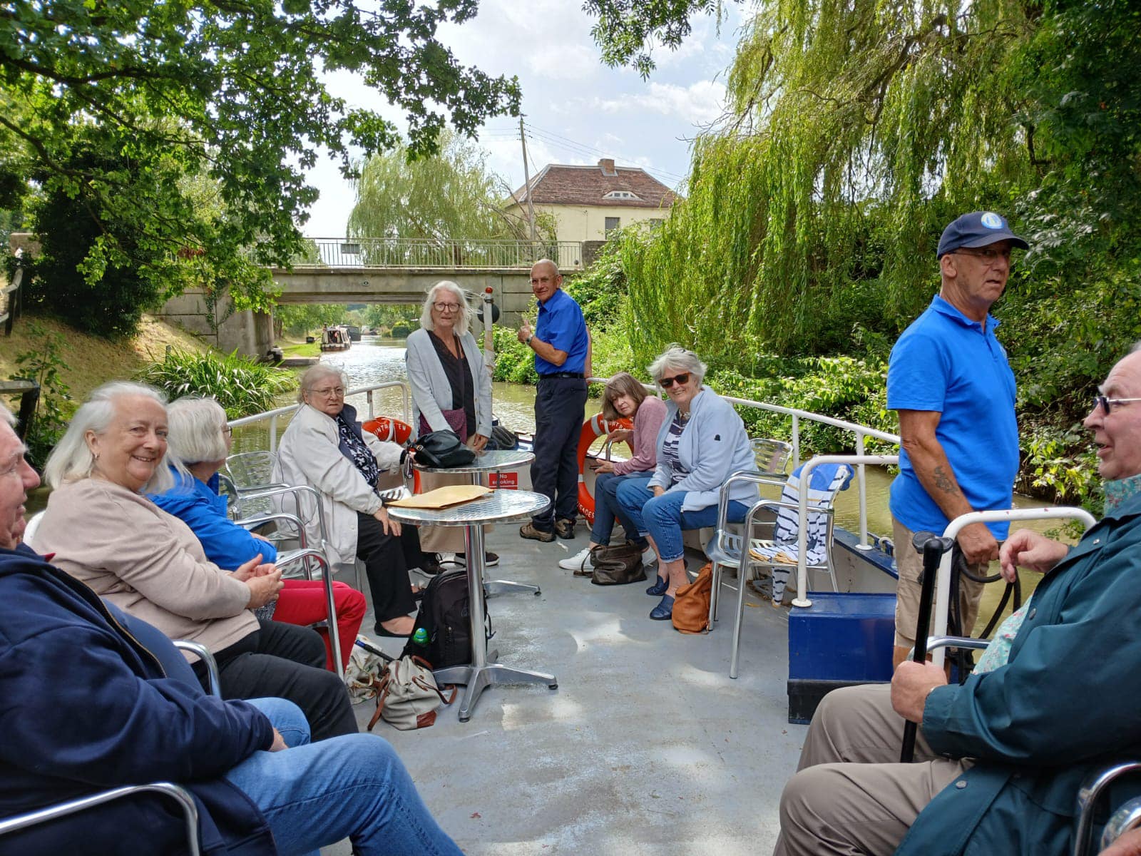 Charity members on a boat trip